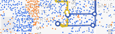 Demographic coverage heatmap — 68% of population covered